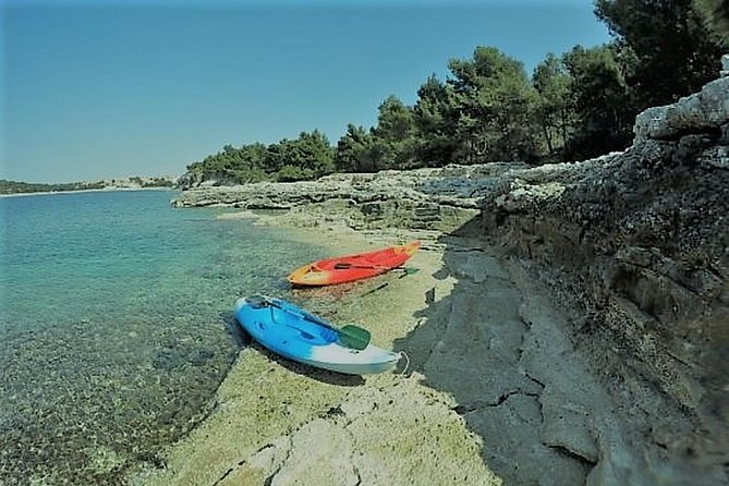 1.5-hour Clear Kayak Rentals: Explore Verudela Cave & Islands - Sunset light, swimming, and a relaxed pace