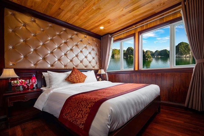 1 night Halong Bay Cruise-Titov Island,Surprise Cave,kayak,meals - Sunset, dinner, and the evening onboard
