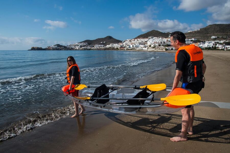 3 Hours Guided Tours in Transparent Kayaks - Cala Higuera, the first coastal stop