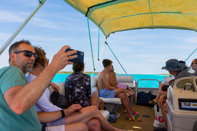 3 hr Pontoon Tour with access to Beach Club and Free Kayaks - The pontoon ride across Bacalar Lagoon