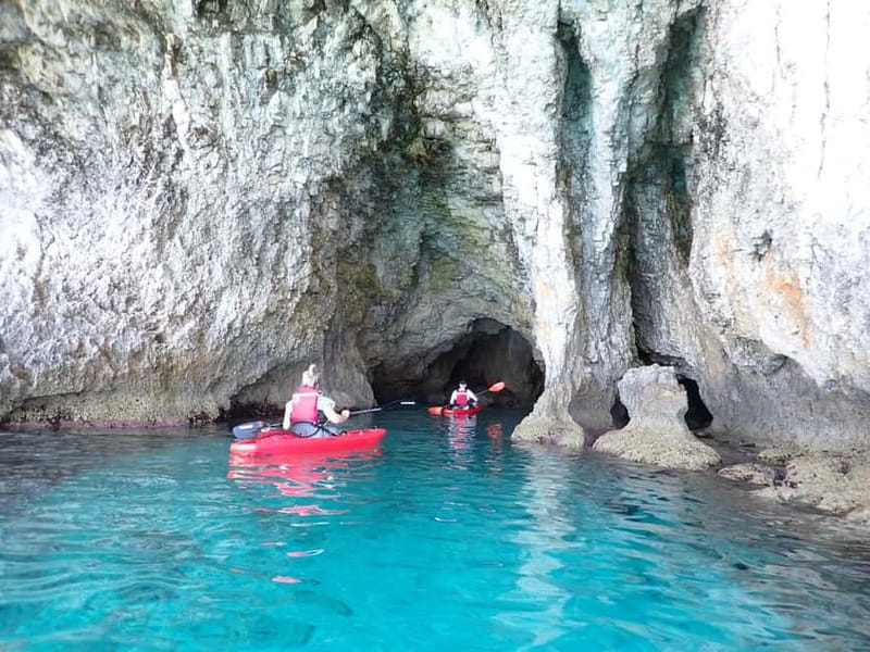 4-hour Ayia Napa SeaCaves Guided Kayaking from Limnara beach - The return paddle and the real timing