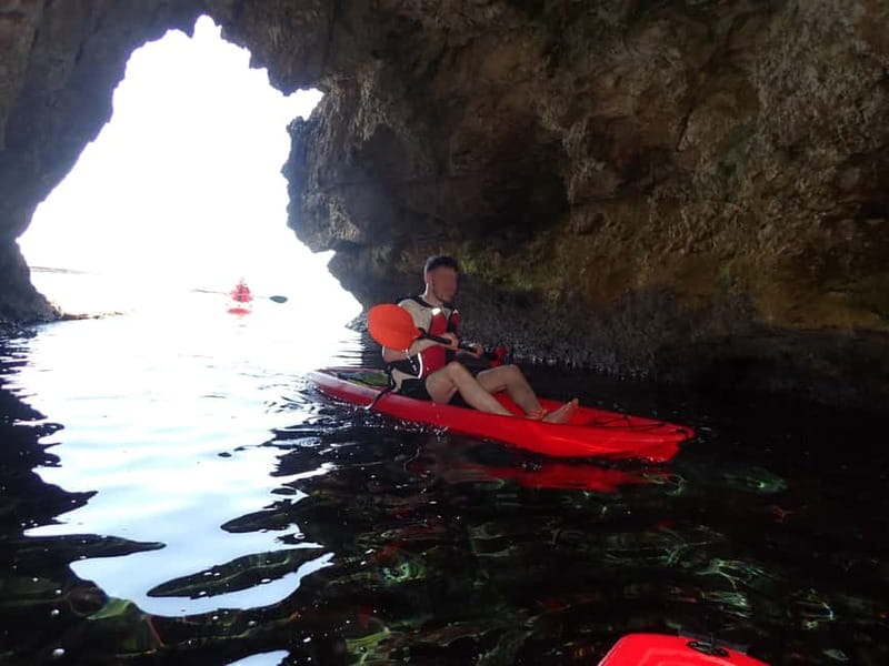 4-hour Ayia Napa SeaCaves Guided Kayaking from Limnara beach - What the single kayaks feel like on the water