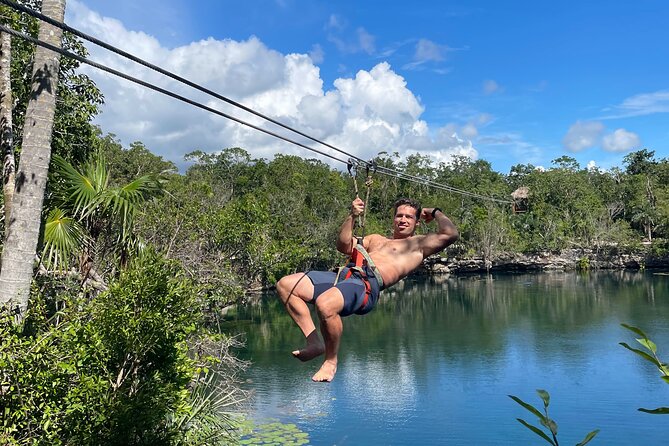 4 Private Cenotes, Zip-Lines, Canoes & Mayan Village with Delicious Lunch - Four cenotes, one busy half-day