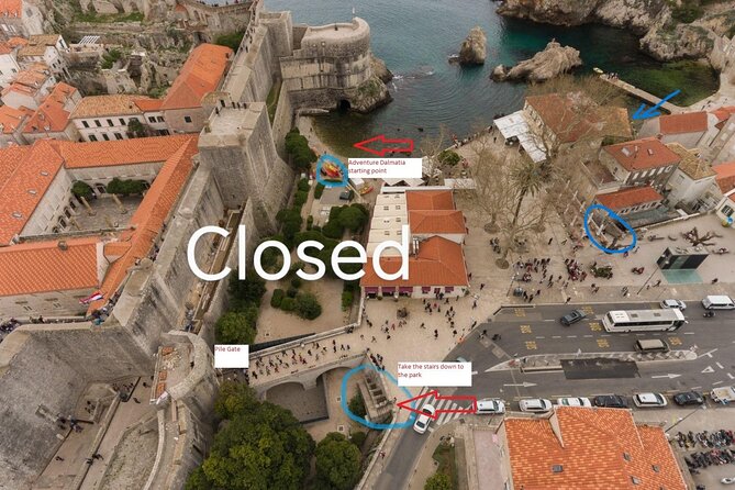 Adventure Dalmatia - Sunset Sea Kayaking & Snorkelling Dubrovnik - Starting below Lovrjenac Fortress