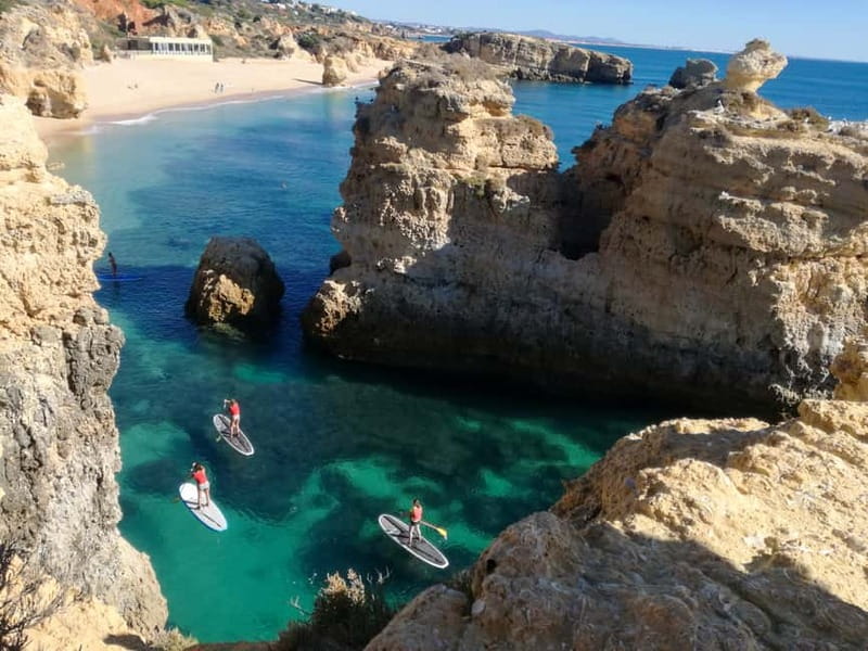 Albufeira: Caves and Beaches SUP Paddleboarding Tour - Paddling along the Albufeira coast