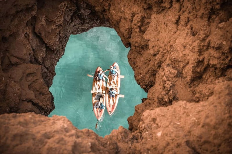 Albufeira: Hidden Beaches & Cliffs Guided Kayak Cave Tour - Key Points