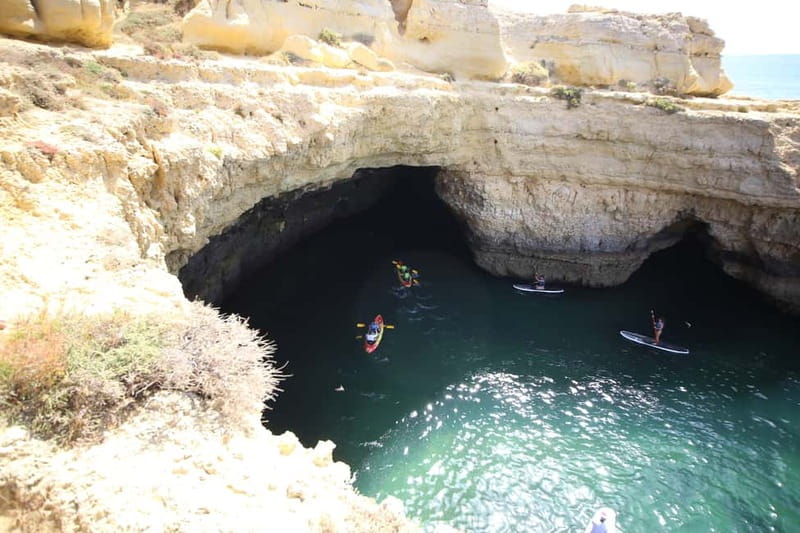 Albufeira: Hidden Beaches & Cliffs Guided Kayak Cave Tour - The Main Stop at Praia das Salamitras