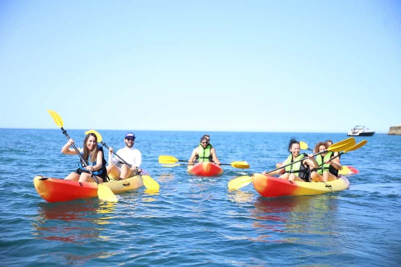 Albufeira: Hidden Beaches & Cliffs Guided Kayak Cave Tour - Smaller Beaches and Cave Passages on the Return