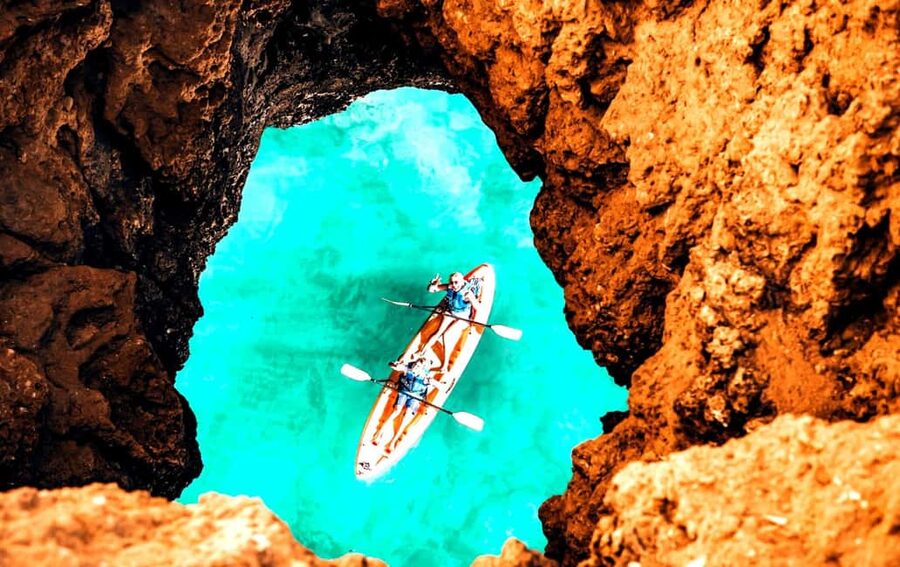 Albufeira: Hidden Beaches & Cliffs Guided Kayak Cave Tour - Starting at Praia do Castelo