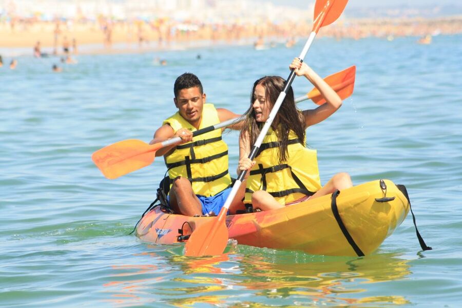 Albufeira: Kayak Rental - The safety briefing and first paddle