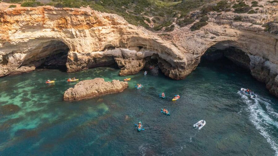 Albufeira Marina: Benagil Cave to Marinha Beach Kayak Tour - Practical details that affect your day