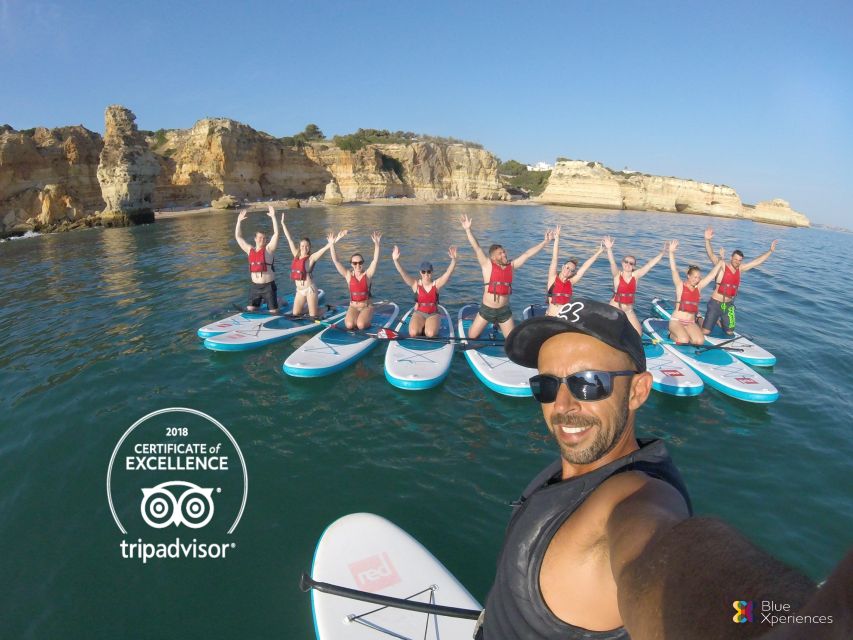 Algarve: Benagil Caves SUP Tour since 2016 - Along the cliffs to the smaller caves