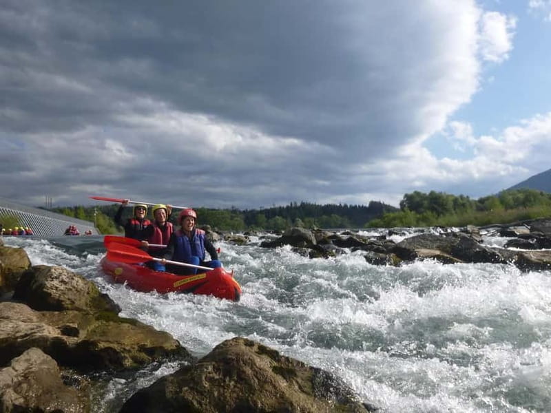 Allgäu canoe tour - The mountain scenery looks different from the water