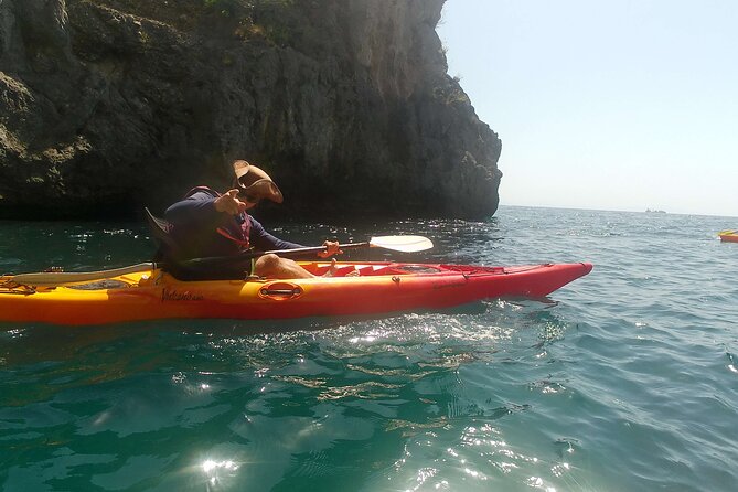 Amalfi Coast : Kayak-Snorkeling tour Pandora Cave & Hidden beach - Pandora Cave and the coast from inside the rock