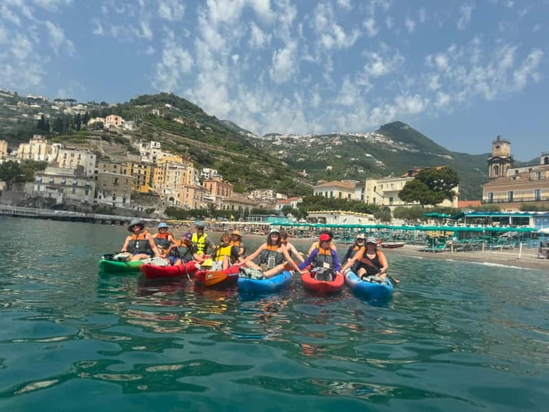 Amalfi: Kayak-Snorkel to Pandora Cave, Hidden Beach & Drinks - What to bring for a comfortable day