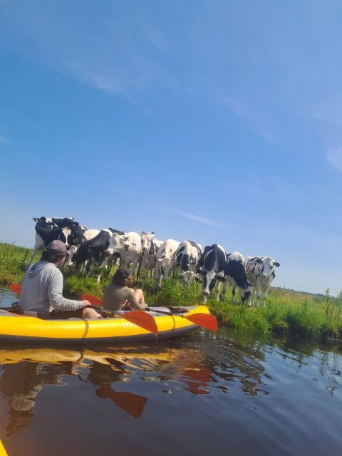 Amsterdam: Countryside Bike and Kayak Guided Tour - The one-hour break, food, and extra stops