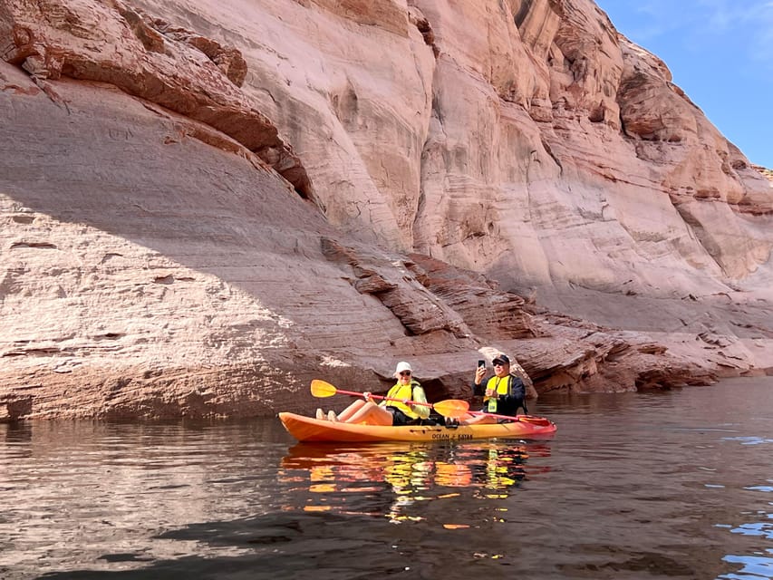Antelope Canyon: Guided Kayaking & Swimming Tour - The return paddle and second swim stop