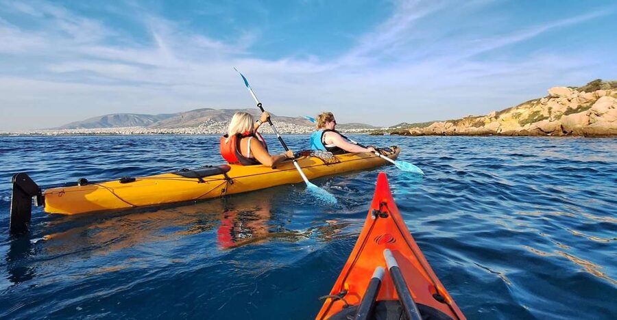 Athens: Sea Kayak Sunset Tour - The first one-hour paddle