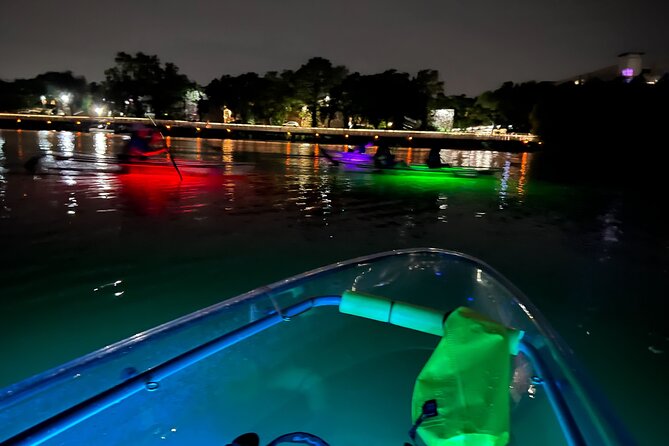 Austin Texas Night Clear Kayaking Glow Tour - Paddling toward the Sandbar