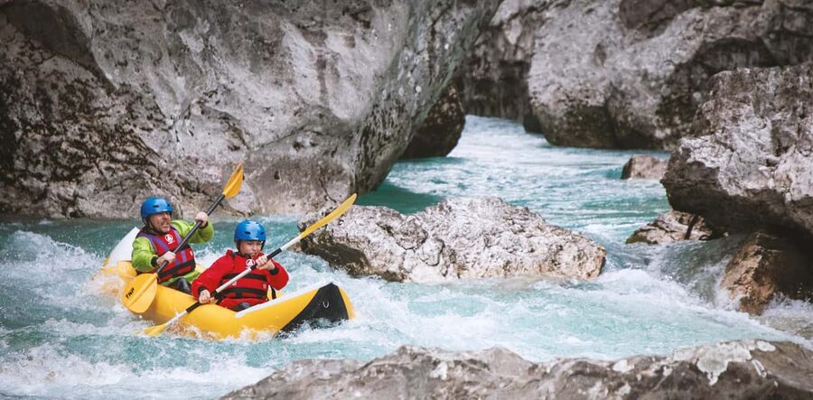 Austria, Salza river "Double Ducky" kayak adventure - Two hours on the water