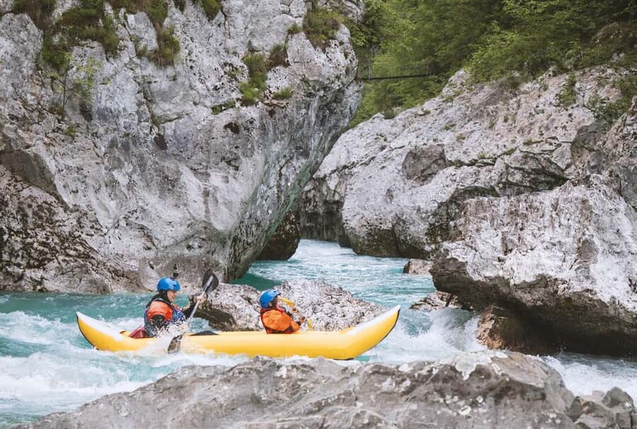 Austria, Salza river "Double Ducky" kayak adventure - Who will enjoy this most