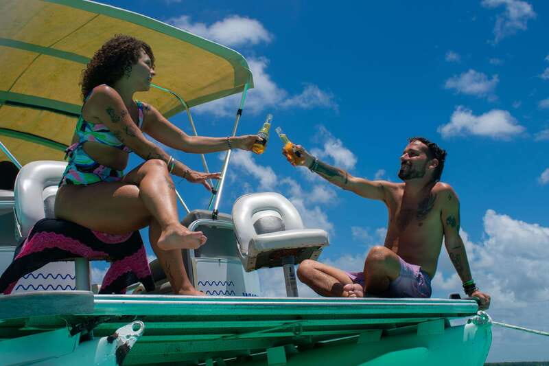 Bacalar: 3-hr Pontoon Boat Tour with Beach Club + Kayaks - Pirate Canal: the longest swim and best photo stop