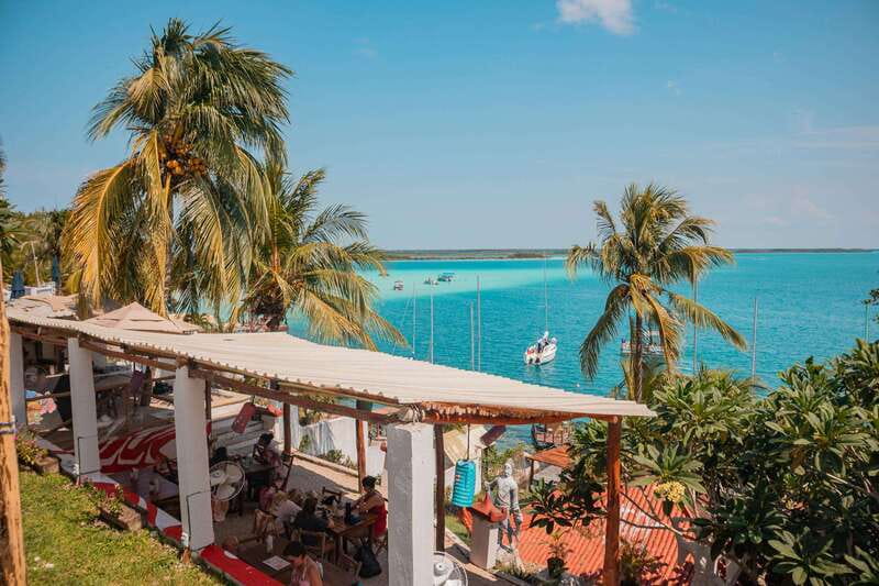 Bacalar: 3-hr Pontoon Boat Tour with Beach Club + Kayaks - Starting at the panoramic observatory