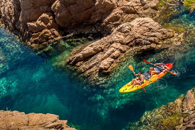 Barcelona Costa Brava Kayak, Snorkel & Cliff Jump Day Tour - Cliff jumping with different height choices
