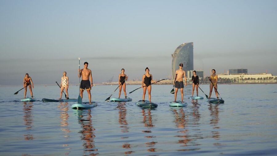 Barcelona: Sunrise Paddleboarding with Instructor and Photos - At a glance