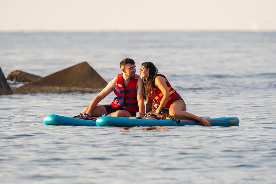 Barcelona: Sunset Paddleboarding Experience with 1 Beer - The cold beer back at the school