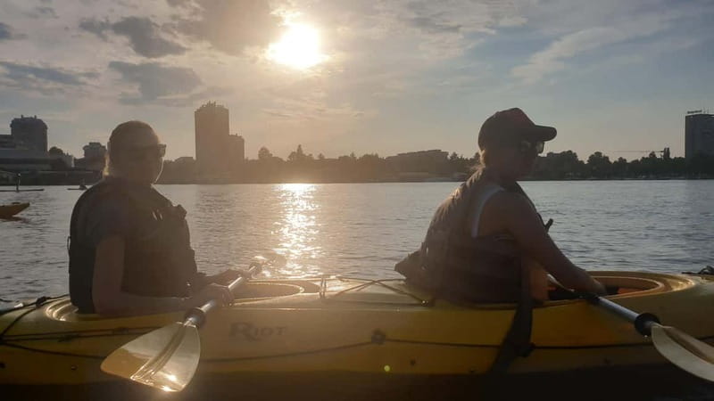 Belgrade: Great War Island Kayak Adventure - Millennium Tower and the island’s greener side