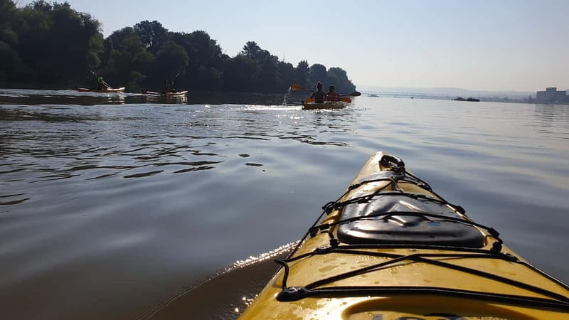 Belgrade: Great War Island Kayak Adventure - Downstream views of the fortress and old Belgrade