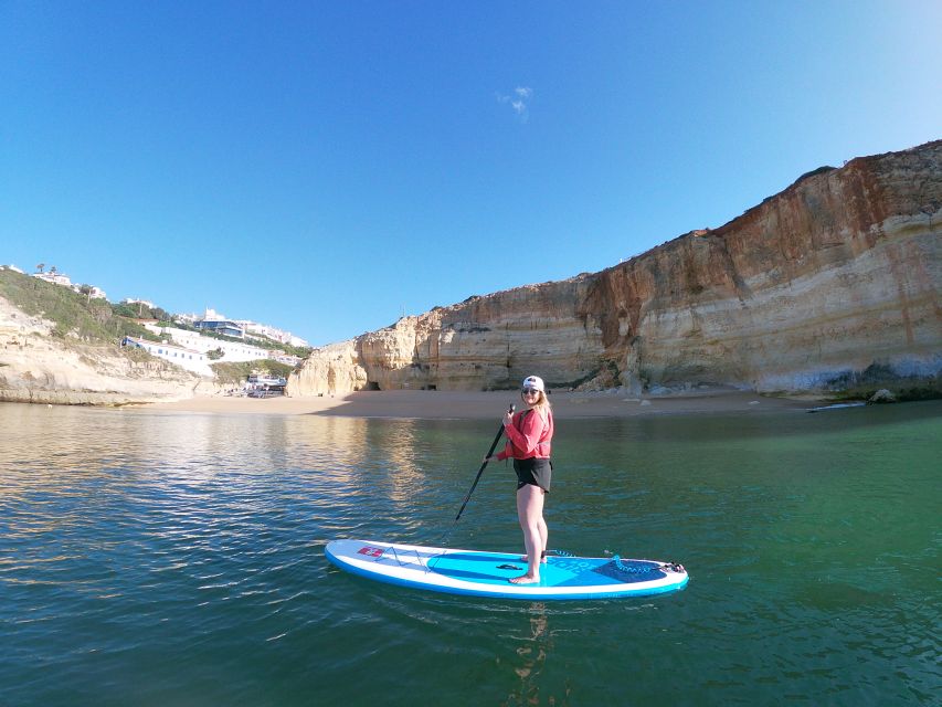 Benagil: Benagil Cave Stand Up PaddleBoard Tour at Sunrise - Entering Benagil Cave by paddleboard
