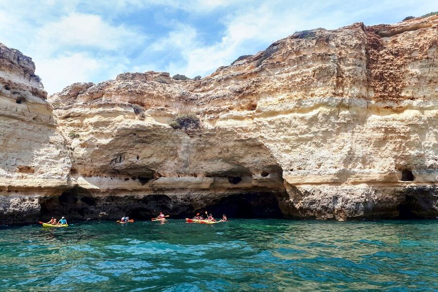 Benagil: Benagil Caves and Secret Spots Guided Kayaking Tour - The smaller caves and secret coastal corners