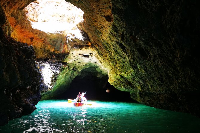 Benagil Cave - Sunrise or Sunset Kayak Tour (Small groups) - Paddling into Algar de Benagil