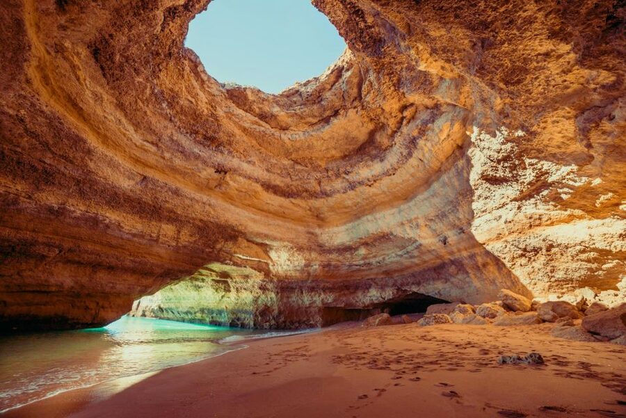 Benagil: Caves, Coves & Secret Beaches Guided Kayaking Tour - Along Praia da Corredoura and the smaller coves