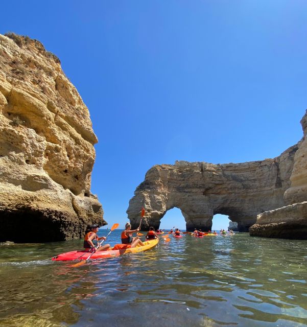 Benagil: Caves, Coves & Secret Beaches Guided Kayaking Tour - Starting at Benagil Beach with a proper safety briefing