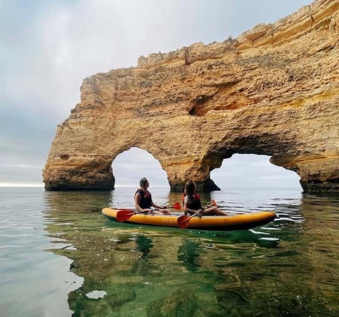 Benagil: Guided Kayak Tour inside caves and Praia da Marinha - The first paddle from Benagil Beach