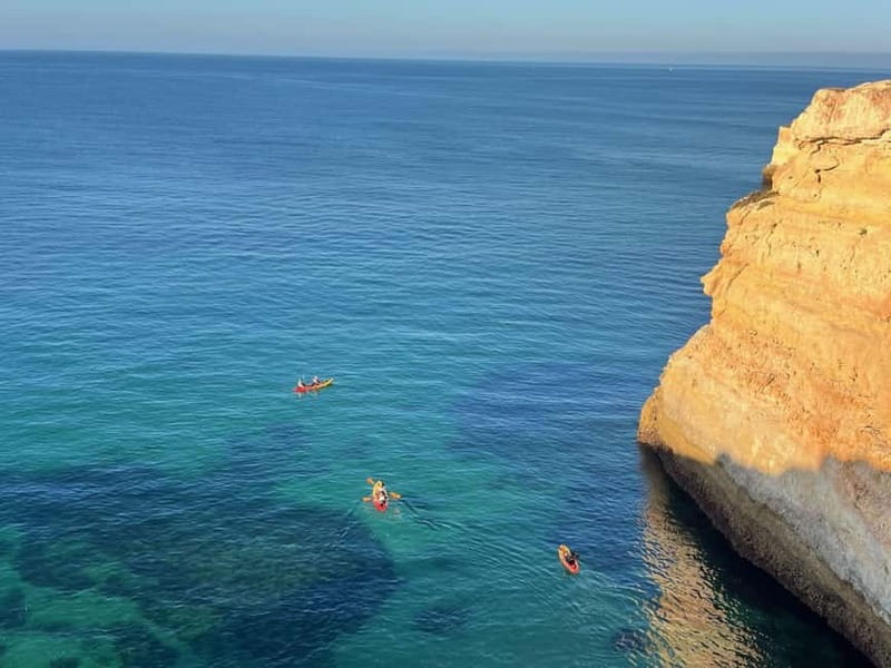 Benagil: Guided Sunrise Kayak Tour with Licensed Guide - The first coastal caves after launch