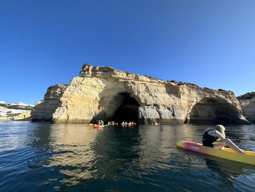 Benagil: Kayak Tour to Benagil Caves – Small Group - The Swim Near Praia da Marinha