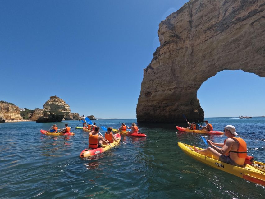 Benagil: Sunrise kayak tour Benagil caves and secret spots - Toward Praia da Marinha