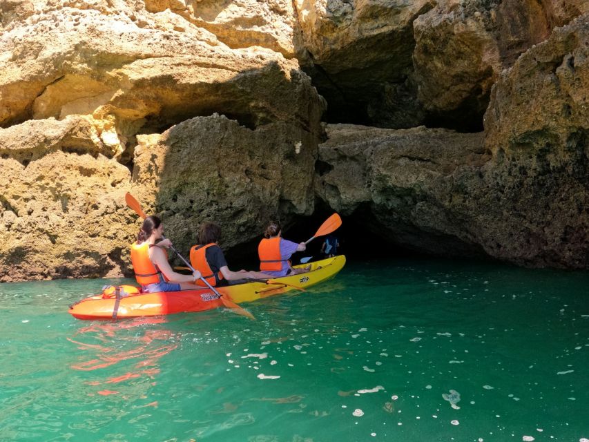 Benagil: Sunrise kayak tour Benagil caves and secret spots - Swimming and water time
