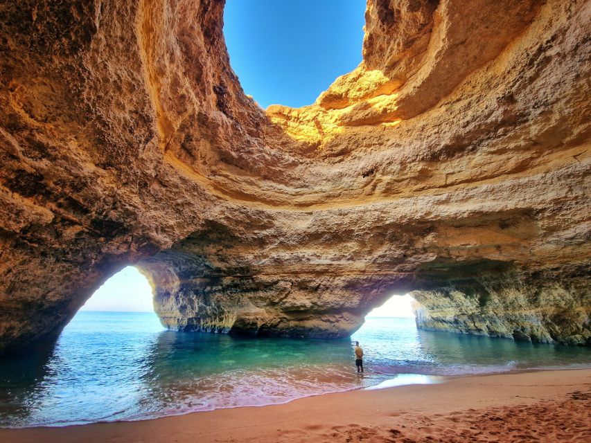 Benagil: Sunrise or Sunset Sea Kayak Tour - A short swim at Praia da Marinha