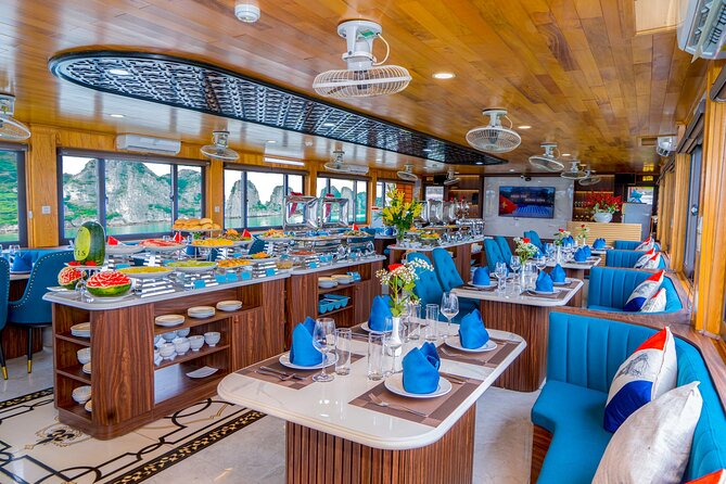 Best Halong 5 star Day Trip, inclusive,buffet,cave,kayak,transfer - Lunch on board: useful, filling, and not the main attraction