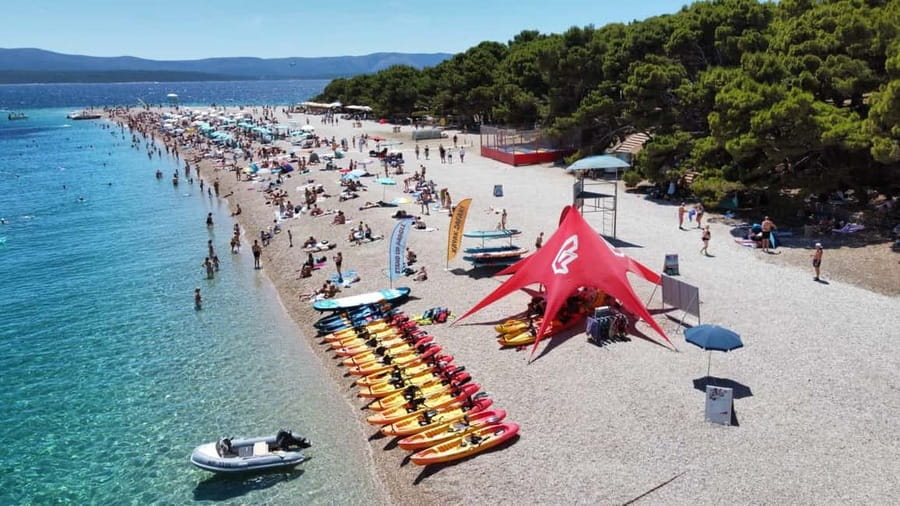 Bol: Zlatni Rat Beach Kayak Tour with Snorkeling - Why Zlatni Rat looks better from a kayak