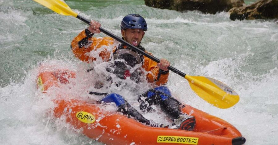 Bovec: Half-Day Kayaking Trip Down the Soča - The open gorge and Class II to III rapids