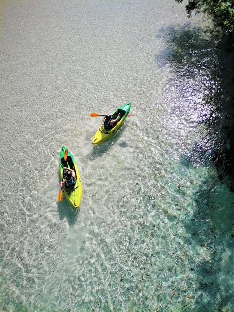 Bovec: Iconic Sit-on-Top Kayak Tour on Soča River +FREEphoto - A practical half-day plan in Bovec