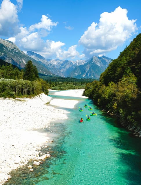 Bovec: Iconic Sit-on-Top Kayak Tour on Soča River +FREEphoto - Arriving at the Soča Adventure base in Čezsoča