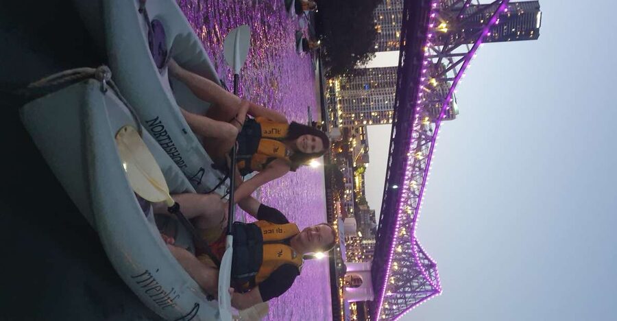 Brisbane: Illuminated River Night Kayak Tour - A beginner-friendly paddle with real physical effort