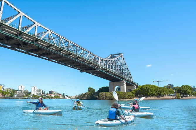 Brisbane Kayak, Bike - Starting at Kangaroo Point, where the city opens up